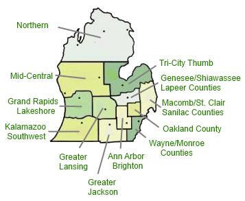 FSBO Michigan Service Area Reference Map